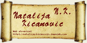 Natalija Kićanović vizit kartica